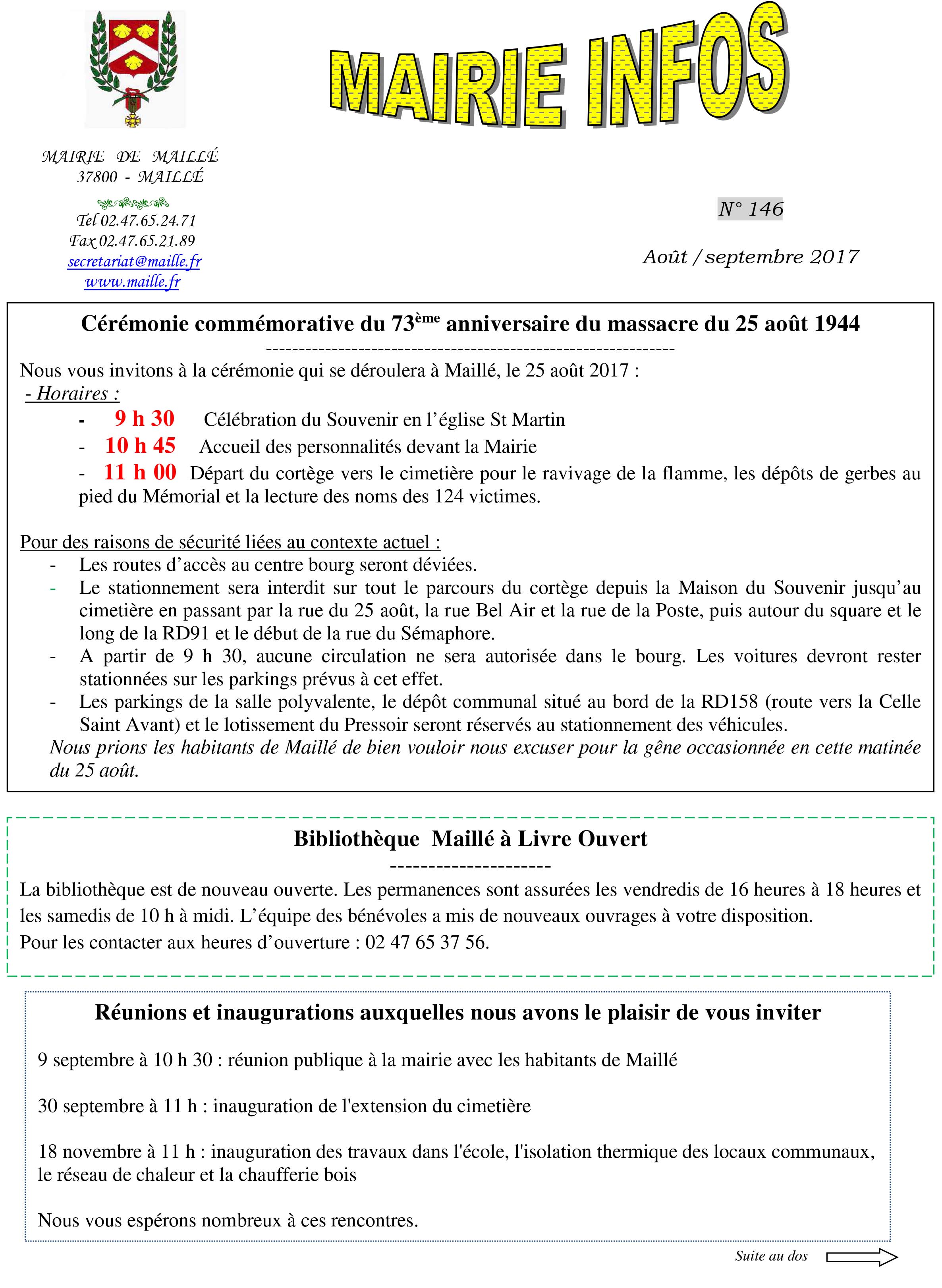 mairie infos août sept 2017